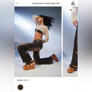 Jaded London Cargo Jeans (Dark brown)